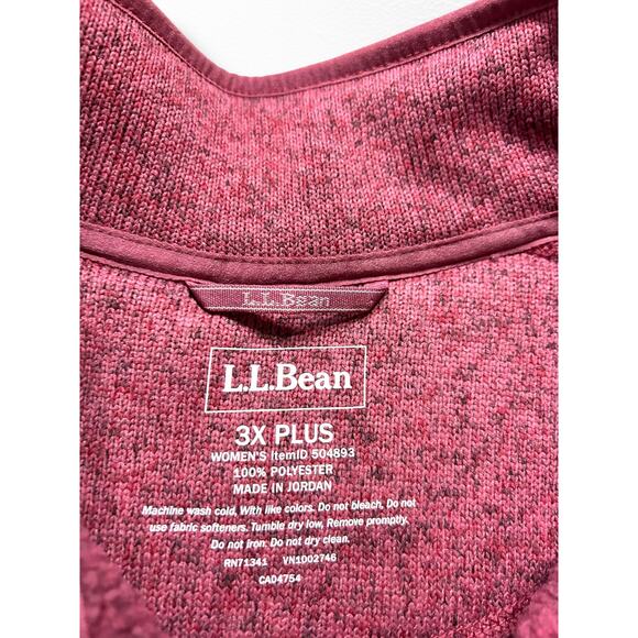 L.L.Bean Sweater Fleece Full-Zip Jacket, Size 3X - Picture 5 of 15